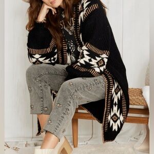 DRIFTWOOD Gray Embroidered Honeybee buzzing Royce Jeans Size 28 NWTS